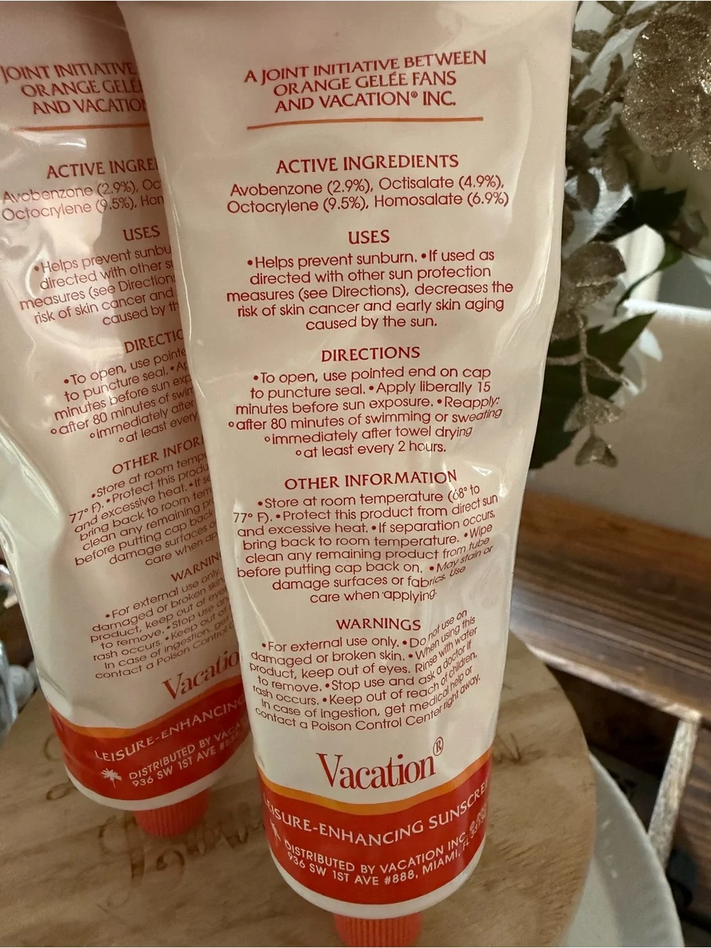 2 🍊Vacation Orange Gelee Sunscreen SPF 30 gel 3.12 oz new sealed no box lot of 2